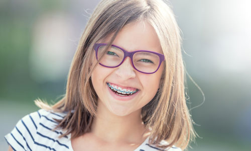 Orthodontic Braces on a child in West Des Moines
