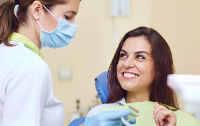 Woman Happy After Debunking Dental Myths