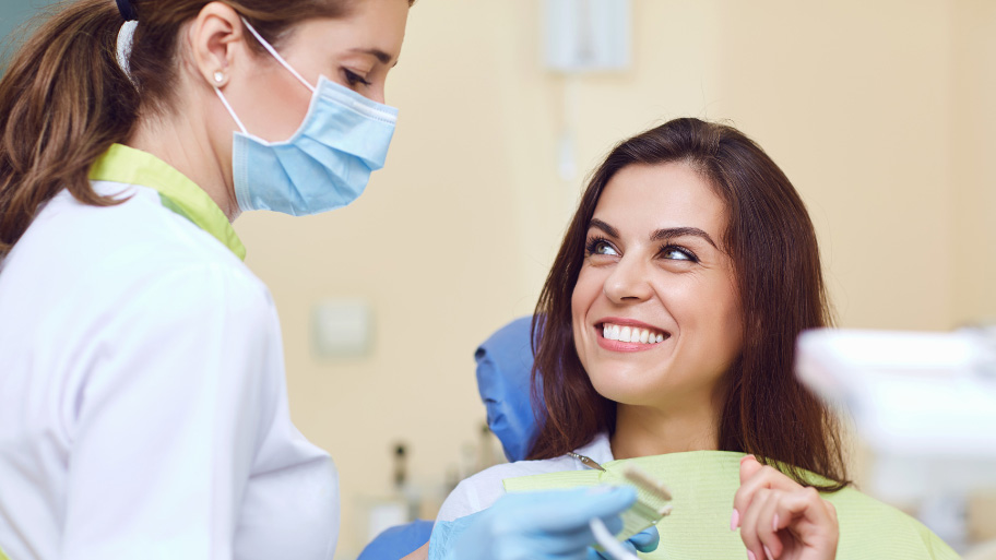 Woman Happy After Debunking Dental Myths